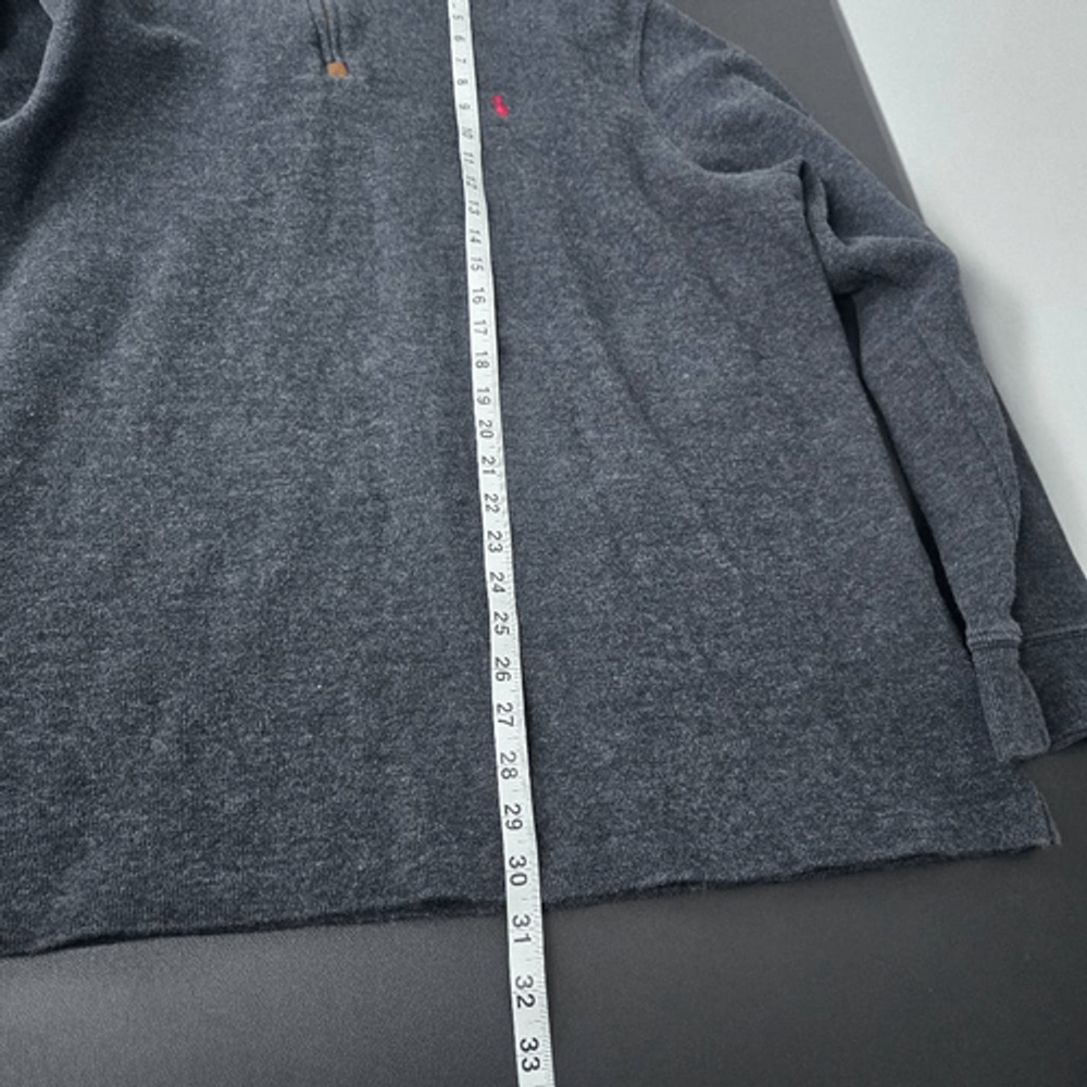 Polo Ralph Lauren Mens 1/4 Zip Sweater XXL Grey Neutral Preppy Layers Cozy Work - Picture 7 of 7